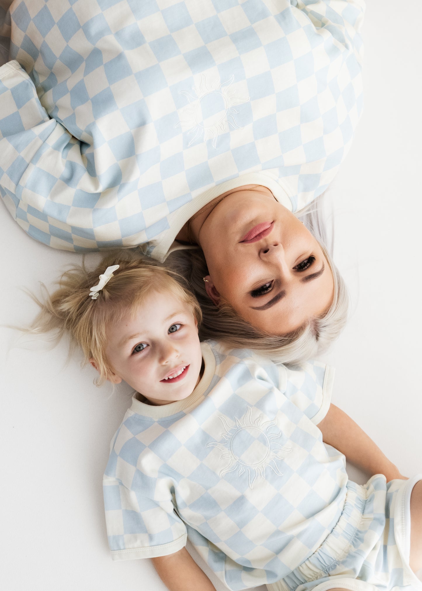 matching mama and mini checked t-shirts