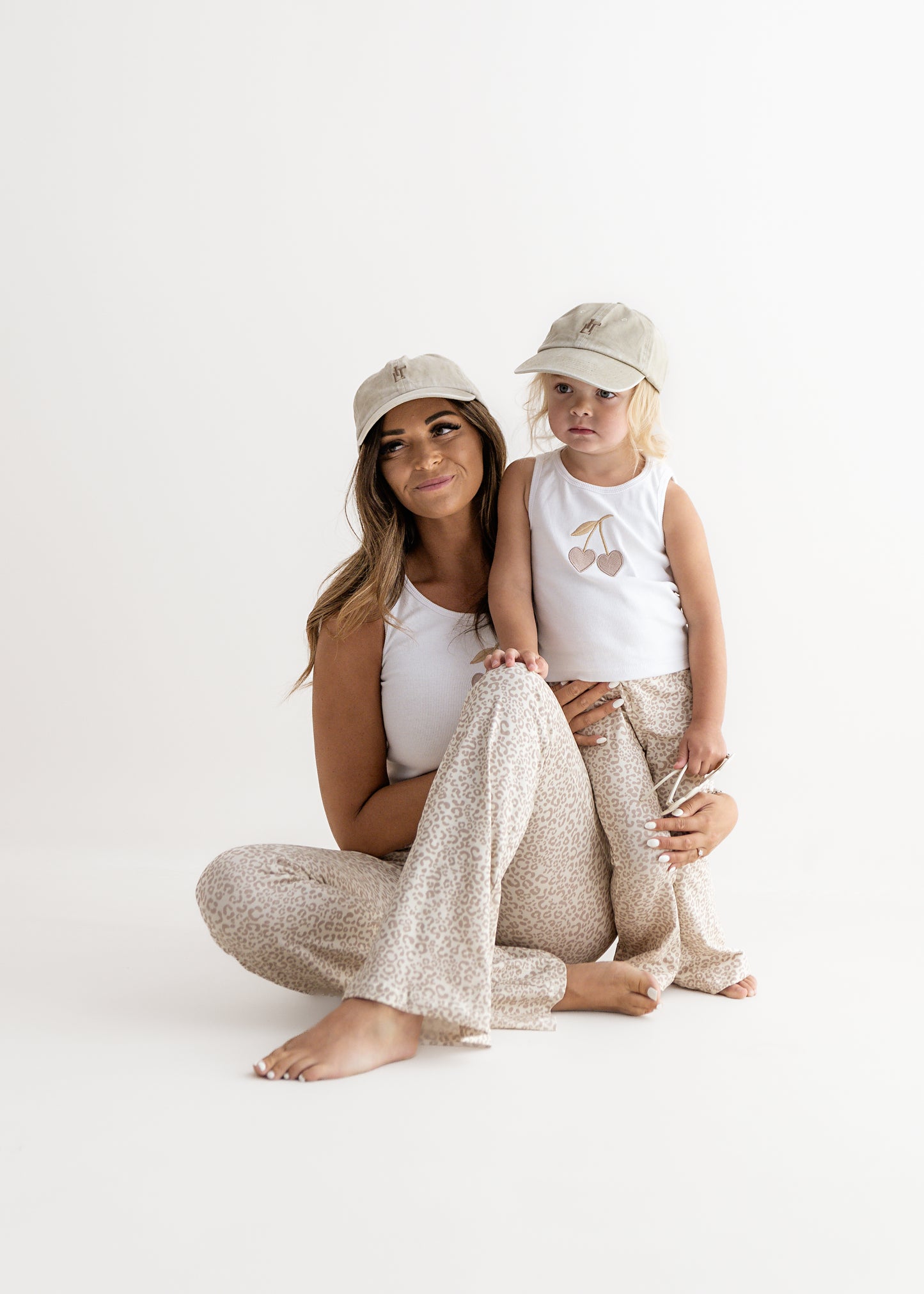 Ladies’ Leopard Print Flares – Beige & Cream